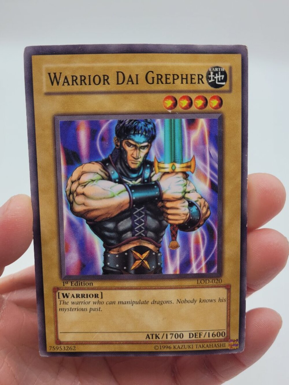 YuGiOh Warrior Dai Grepher Legacy of Darkness LOD-020 1st Edition Common LP